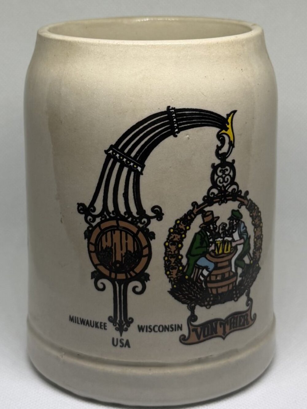 Vintage Milwaukee Wisconsin Von Trier German Beer Stein Mug 5"
